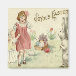 Aimant Panier de lapin de Pâques pour enfants Œufs coloré