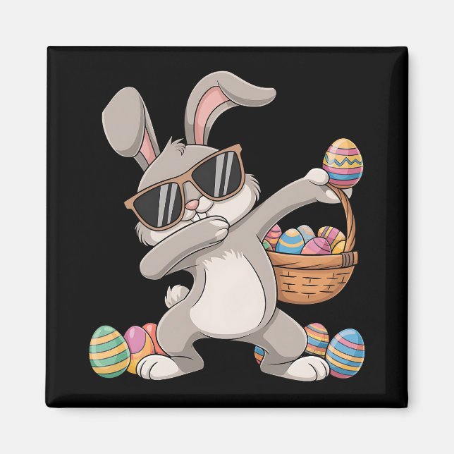 Aimant Panier de Pâques Lapin Bunny oeufs de Pâques Dabbi (Devant)