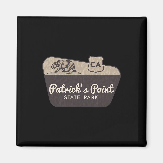 Aimant Panneau de bienvenue du parc d'État de Patrick's P (Devant)