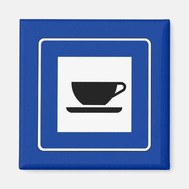 Aimant Panneau de circulation du café (Devant)
