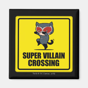 Aimant Panneau de croisement Chibi Catwoman Super Villain