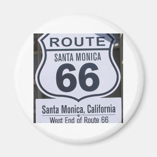 Aimant Panneau de fin officiel Route 66 père Noël monica