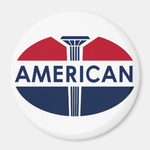 Aimant Panneau de la station-service américaine. Version