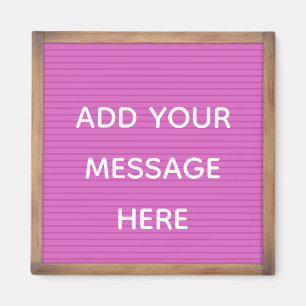 Aimant Panneau de lettres rose dans le message personnali