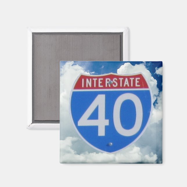 Aimant Panneau de l'Interstate 40 (Recto/Verso)