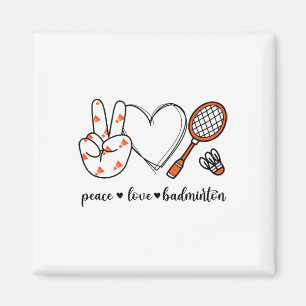 Aimant Panneau de Paix Badminton Golfing de Paix Main Bad