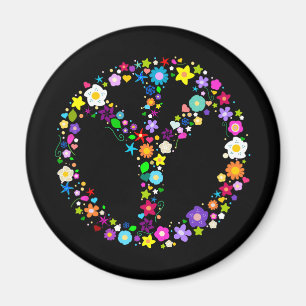 Aimant Panneau de paix inversé - comme son inventeur le v