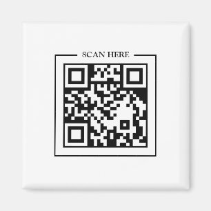 Aimant Panneau de porte QR Code Scan Me Logos d'entrepris