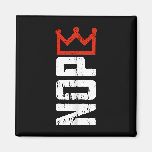 Aimant Panneau de protestation vintage No Kings Vertical  (Devant)