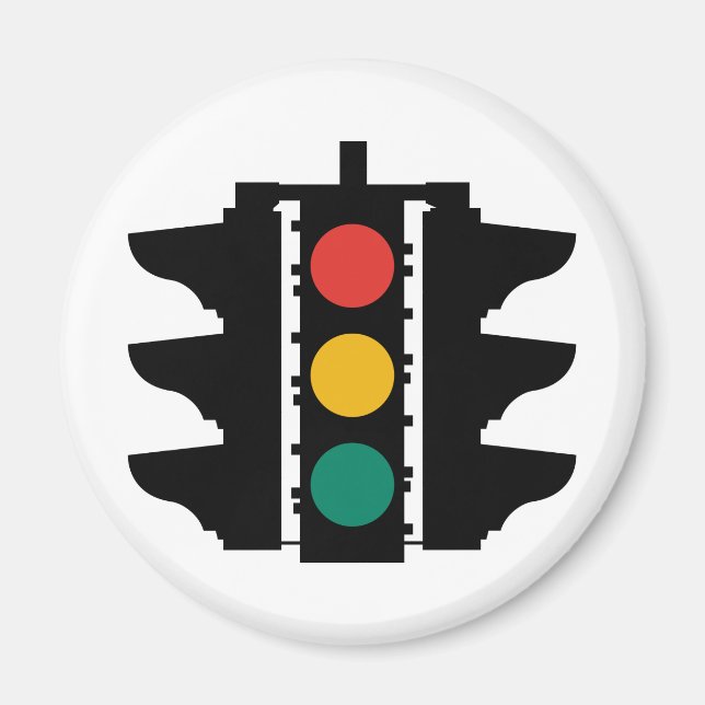Aimant Panneau de rue feux de signalisation (Devant)