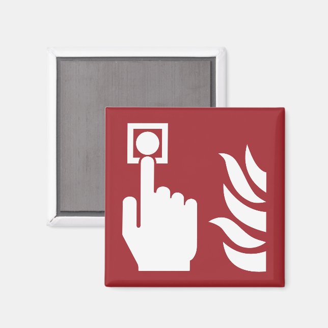 Aimant Panneau de sécurité du bouton d'alarme incendie (Recto/Verso)