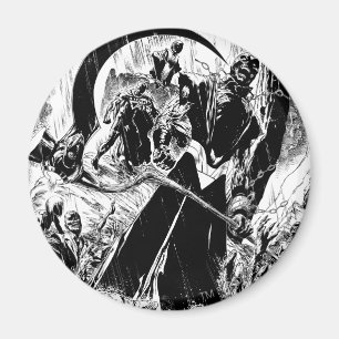 Aimant Panneau du Corps de Lanterne Noire - Noir et Blanc