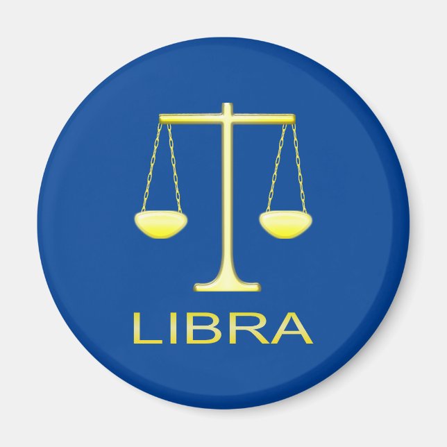 Aimant Panneau étoile Balance dorée de Libra (Devant)