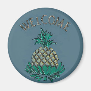 Aimant Panneau hexadécimal Bienvenue ananas