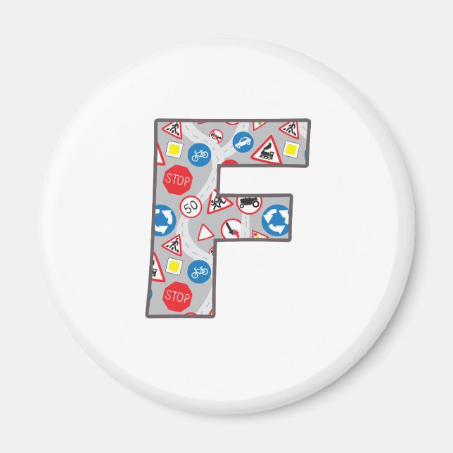 Aimant Panneau routier Fun F (Devant)