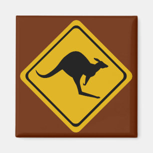 Aimant panneau routier kangourou