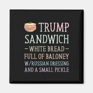 Aimant Panneau sandwich anti-Trump drôle