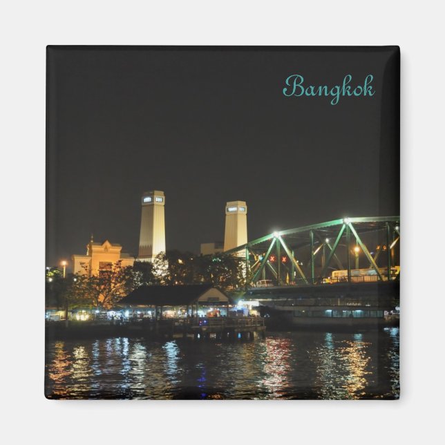 Aimant Panorama de Bangkok la nuit (Devant)
