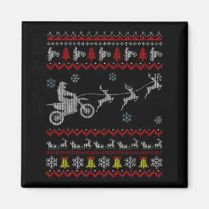 Aimant Pantalon de pyjama moto cross Noël dégueulasse pou