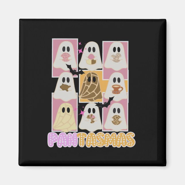 Aimant Pantasmas Pan Dulce Ghost Espagnol Mexicain Hallow (Devant)