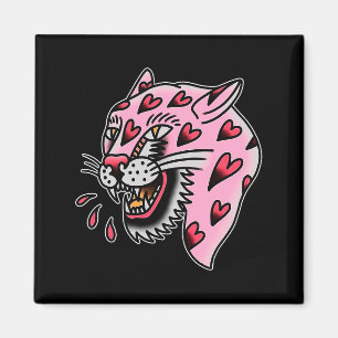 Aimant Panther Rose X Cœur Amour Traditionnel Flash Premi