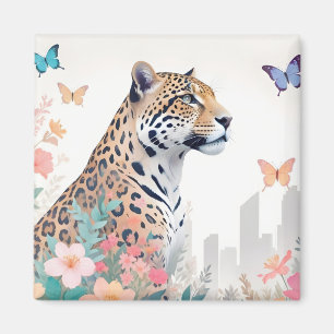 Aimant Panther Vintage Animal Nature Jungle City Art