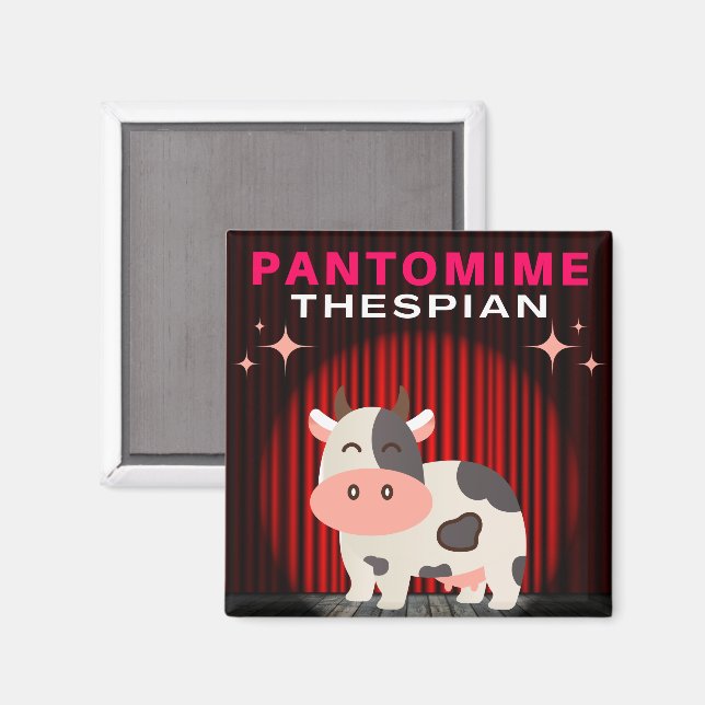 Aimant Pantomime Thespian - Vache Pantomime (Recto/Verso)