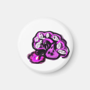 Aimant Paon violet