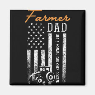 Aimant Papa agriculteur comme un papa normal mais en plus