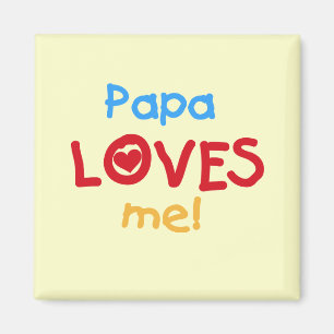 Aimant Papa aime mes t-shirts et cadeaux