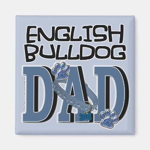 Aimant PAPA anglais de bouledogue