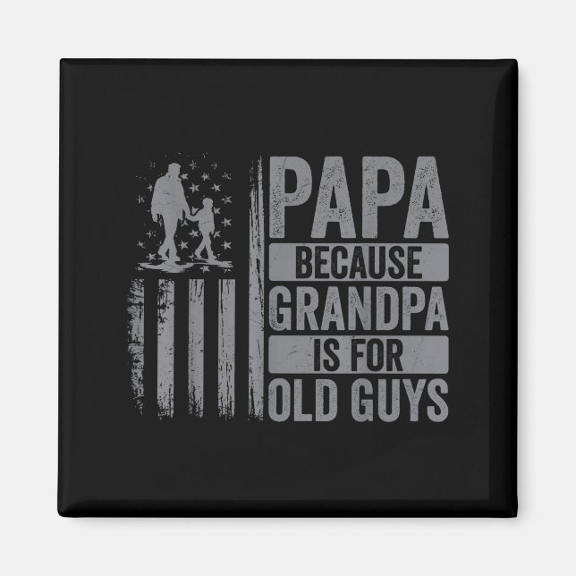 Aimant Papa Art For Grandpa Men From Grandkids Granddaugh (Devant)