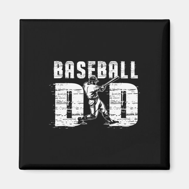 Aimant Papa Baseball Homme - Fier Papa Baseball - Fête de (Devant)