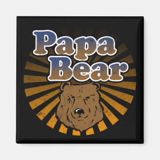 Aimant Papa Bear, Fête des pères Cool Vintage Look