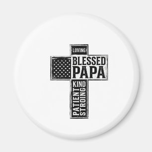 Aimant Papa béni Croix Christian Vintage Typographie De