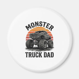 Aimant Papa camion monstre graphique vintage tout terrain
