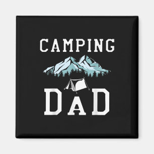 Aimant Papa campeur contemplation des étoiles feu de camp