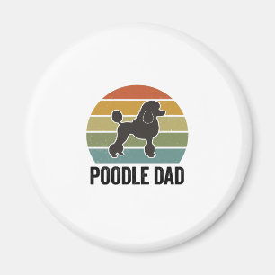 Aimant Papa Caniche Crépuscule Vintage Design pour Amoure