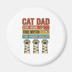 Aimant Papa Chat Le Fournisseur De Snacks Chemise Vintage