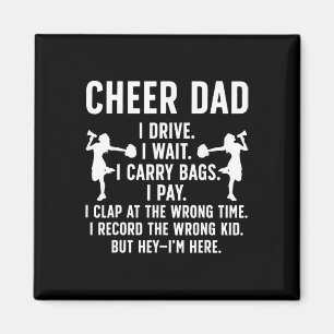 Aimant Papa cheer Papa cheerleading Papa d'une pom-pom gi