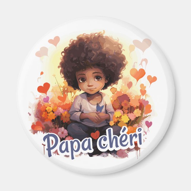 Aimant Papa chéri (Devant)