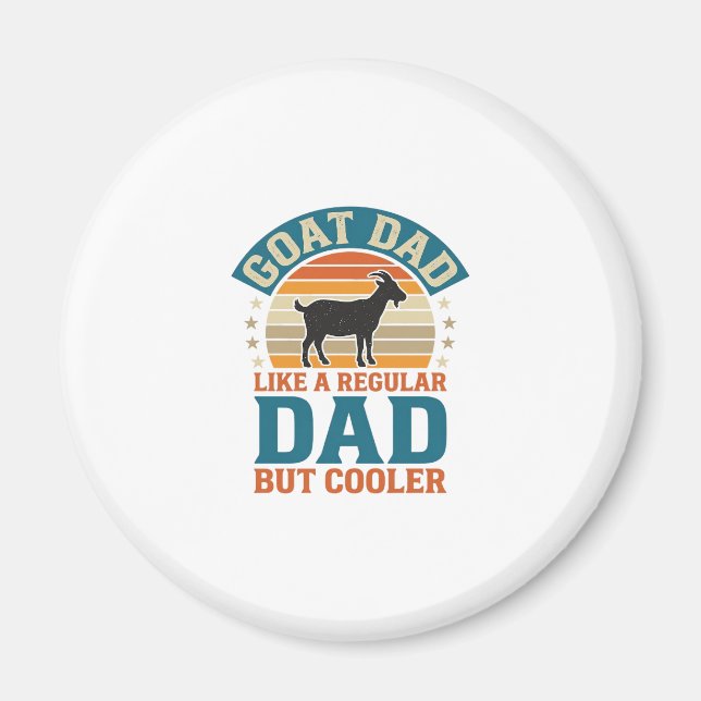 Aimant Papa Chèvre Comme un Papa Régulier Mais Plus Cool  (Devant)