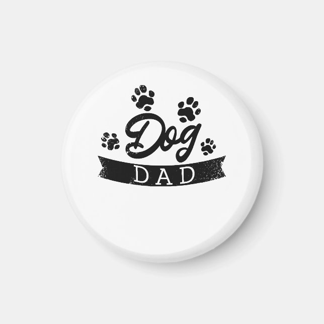 Aimant Papa Chien Design Drôle - Idée cadeau pour les pro (Devant)