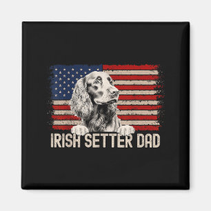 Aimant Papa Chien Toujours Drapeau Américain - Papa Sette