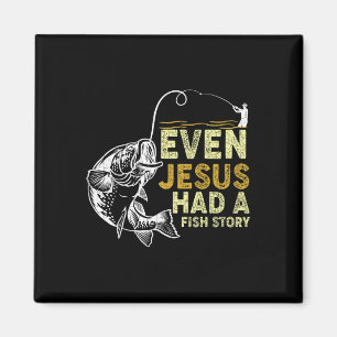 Aimant Papa Chrétien vintage Pêcher Même Jésus Avait Un F