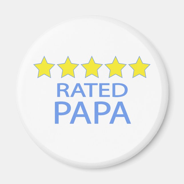 Aimant Papa cinq étoiles (Devant)