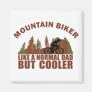Aimant papa cycliste de montagne comme un papa normal mai