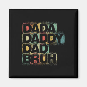 Aimant Papa Dada Papa T-shirt Rétro Drôle Papa