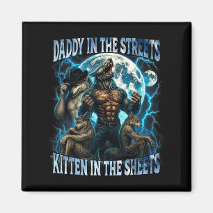 Aimant Papa dans les rues, chaton dans les draps drôle Al