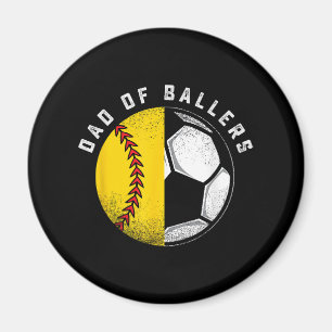 Aimant Papa de Ballers Père Fils Joueur de Softball de Fo